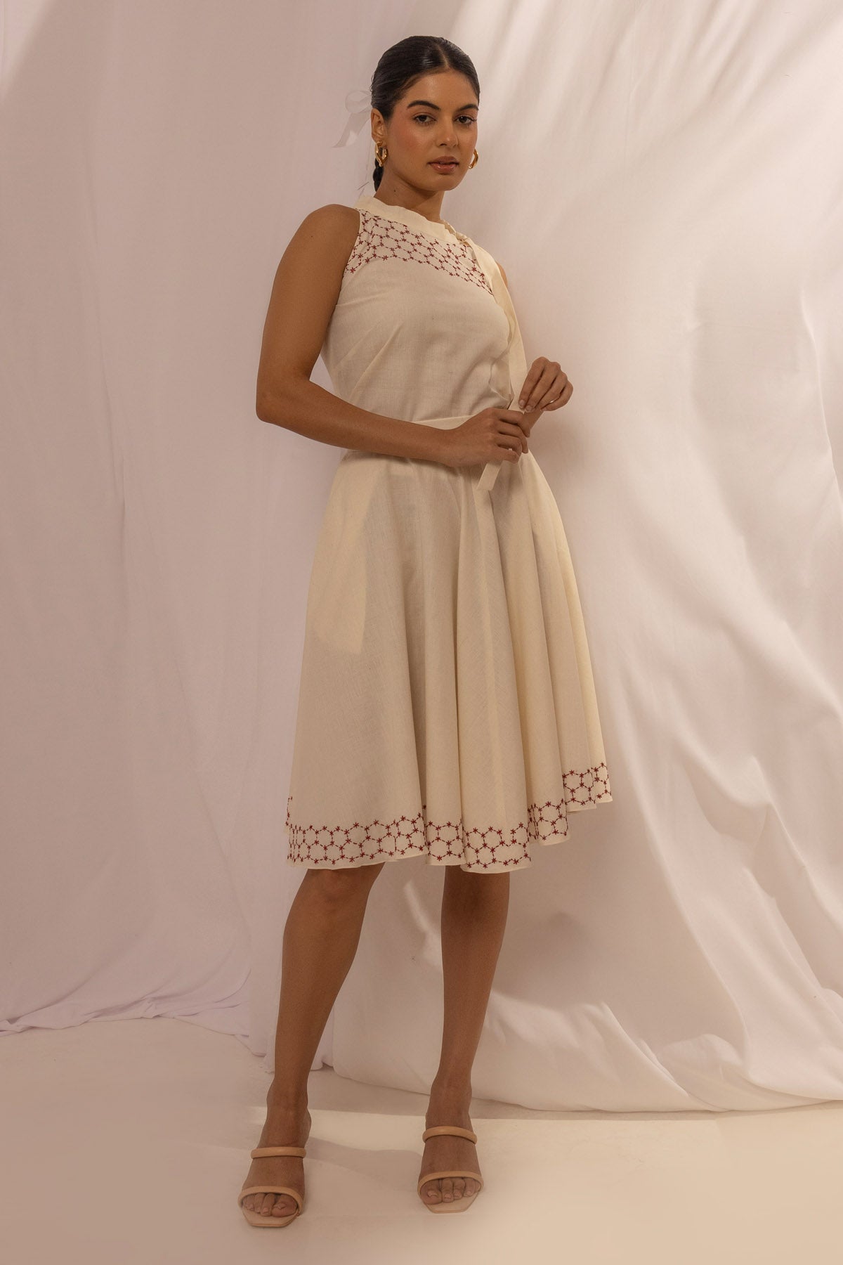 Buy The House of Ara Boho Breeze: Kantha Tie-Up Top At ScrollnShops